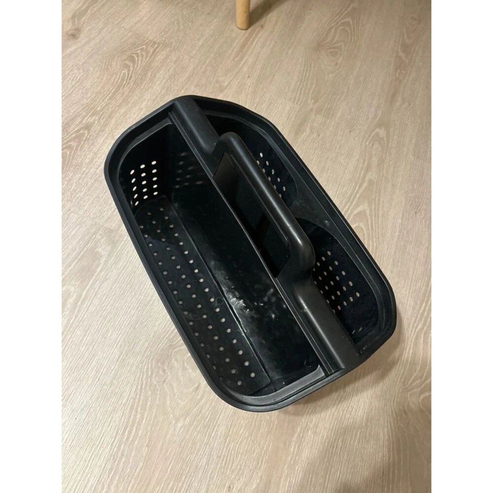 Large Black Shower Caddy with Holes